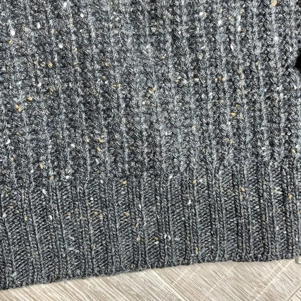 AUTUMN CASHMERE Gray Crewneck Zipper Detail Sweater